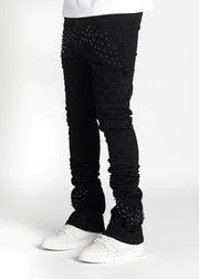 Guapi Obsidian Black Embellished Megabat Denim