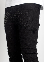 Guapi Obsidian Black Embellished Megabat Denim