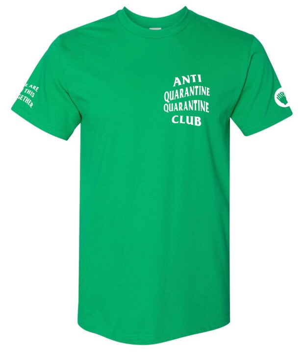 Anti Quarantine Club T-shirt Green Numbered