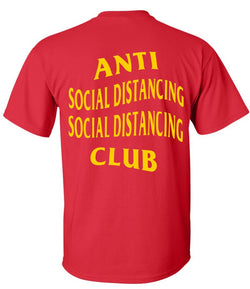 Anti Social Distancing Club T-shirt Red