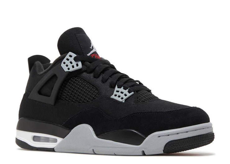 Air Jordan Retro 4 Black Canvas