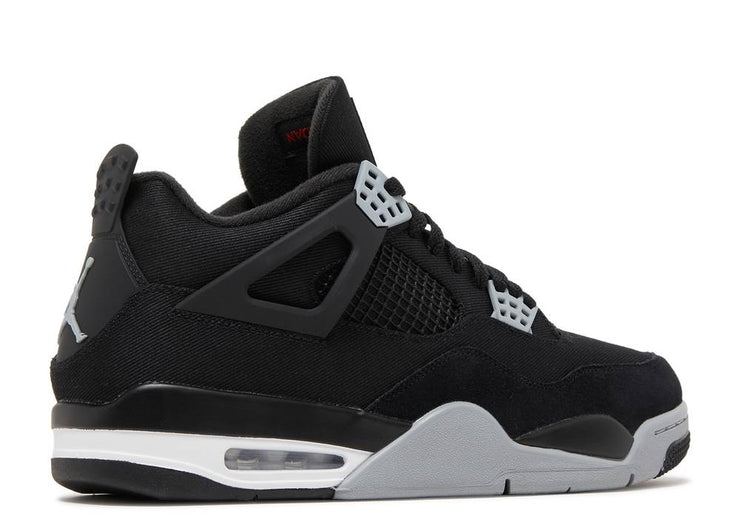 Air Jordan Retro 4 Black Canvas