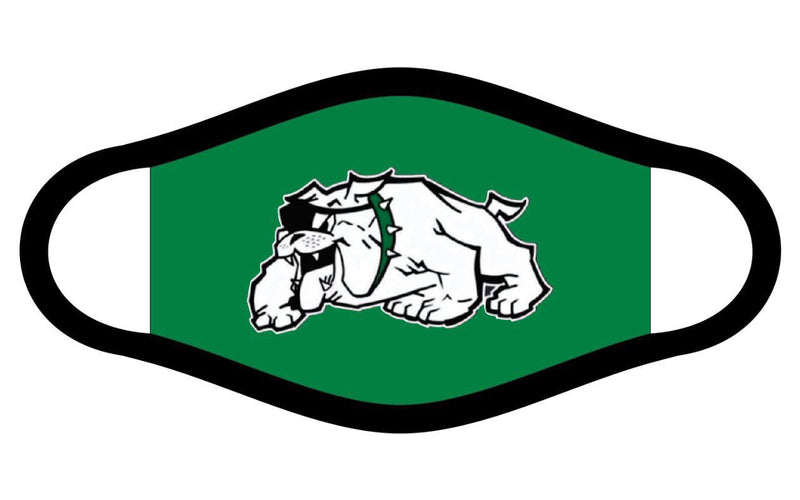 Green Bulldog Face Mask
