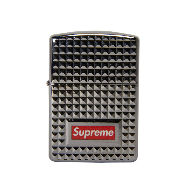 Supreme Diamond Plate Zippo Silver